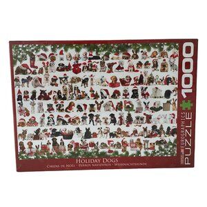 Jigsaw Puzzle (1000-Pieces) EuroGraphics Holiday Dogs NEW FACTORY SEALED